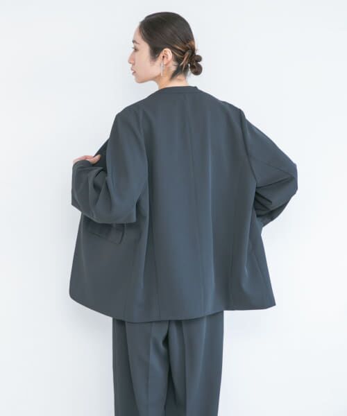 ノーカラーオープンスリーブジャケット セール】 オープンスリーブノーカラージャケット （その他