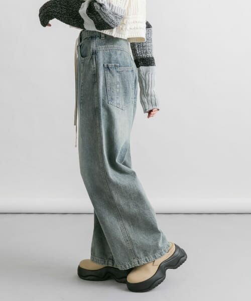 2サイズ展開』ドローストリングデニム （デニムパンツ