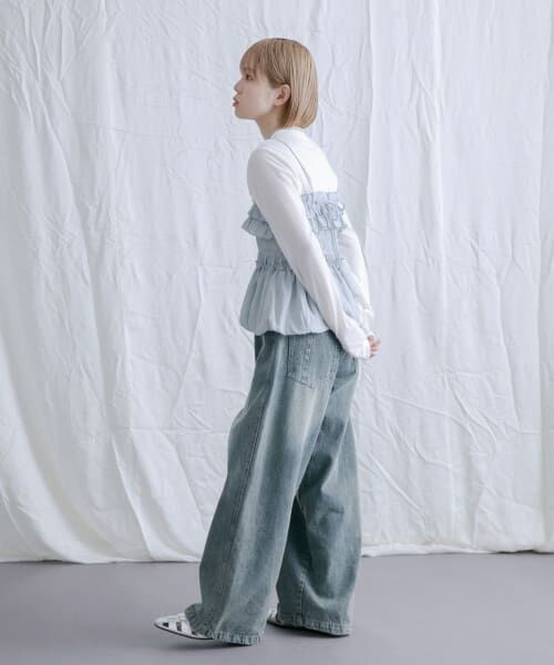 2サイズ展開』ドローストリングデニム （デニムパンツ