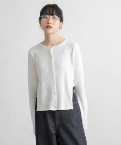 サイドカットアウトリブトップス