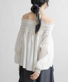 2WAYシャーリングブラウス