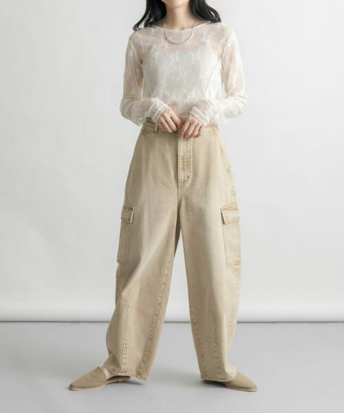 ＊＊KBF / ケービーエフ デニムパンツ | カーブカーゴデニム（BEIGE）