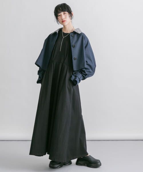 ＊＊KBF / ケービーエフ ワンピース | ボリュームカットワンピース（BLACK）