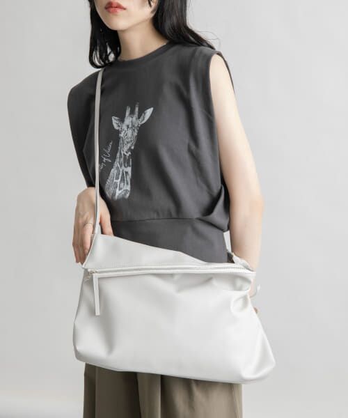 バッグ aka ATTACHMENT /アタッチメント】SYNTHETIC LEATHER SHOULDER BAG