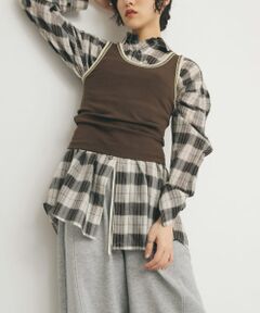 シアーチェックBIGシャツ