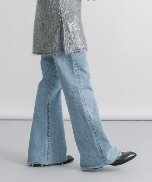 ＊＊KBF / ケービーエフ デニムパンツ | 『34サイズ/低身長向けも展開』ストレッチフレアデニム（L.BLUE）