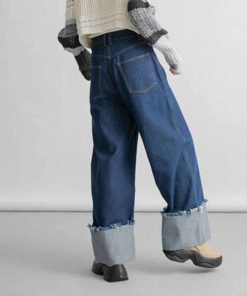 JUNYAWATABE CDG ロールアップ ワイドデニムパンツ ロールアップ仕様デニムワイドパンツ - ベルーナ【公式】