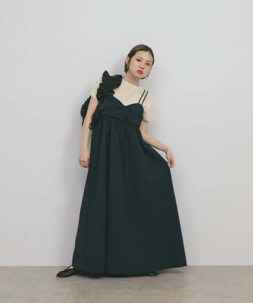 ワンピース KME Omekashi】レース刺繍キャミワンピース 36サイズ - メルカリ