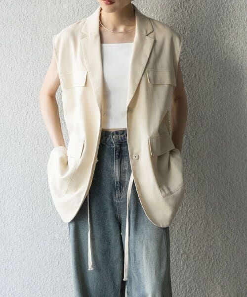 ＊＊KBF / ケービーエフ その他アウター | ミリタリーシアーベスト（L.BEIGE）