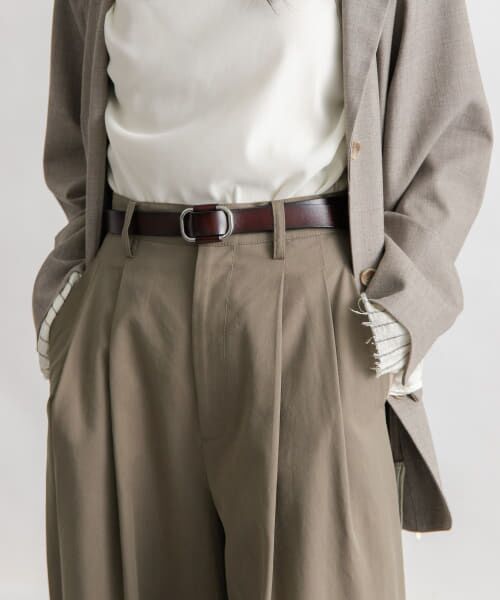 ＊＊KBF / ケービーエフ ベルト・サスペンダー | ホールレスレザーベルト（D.BROWN）