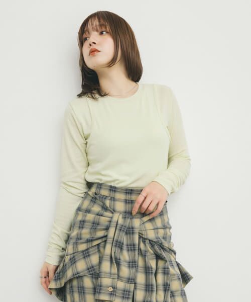 ＊＊KBF / ケービーエフ Tシャツ | レイヤードライクロンTEE（L.GREEN）