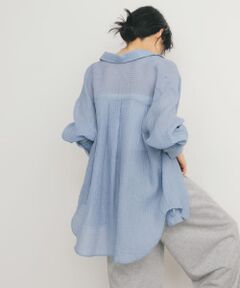 2WAYシアーストライプシャツ