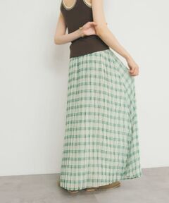 シアーチェックプリーツスカート
