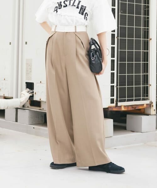 ＊＊KBF / ケービーエフ その他パンツ | サイドタックスラックス（SAND）