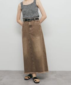 バックスリットデニムスカート