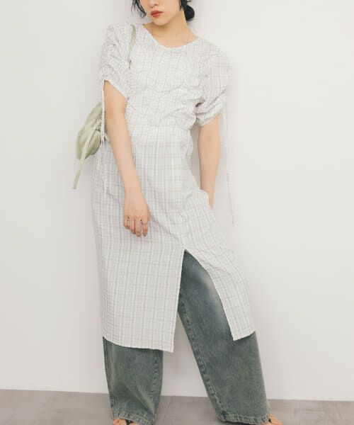 ＊＊KBF / ケービーエフ ワンピース | ランダムシャーリングチェックワンピース（OFF）