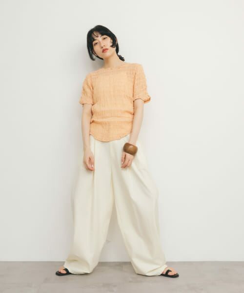 セール】 シャーリングシアートップス （Tシャツ）｜＊＊KBF