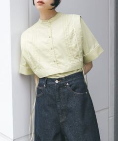 パイピングレイヤードシャツ