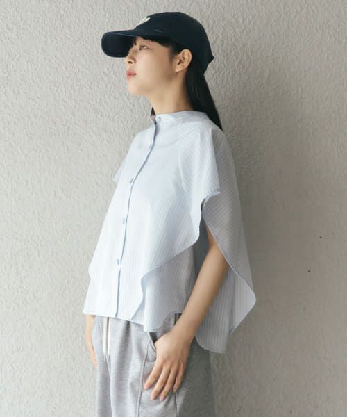 ＊＊KBF / ケービーエフ シャツ・ブラウス | BOXストライプシャツ（BLUE×YEL）