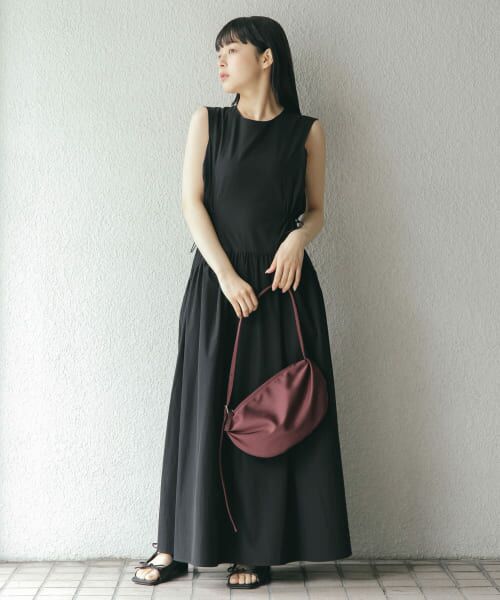 ＊＊KBF / ケービーエフ ワンピース | ノースリーブドロストワンピース（BLACK）