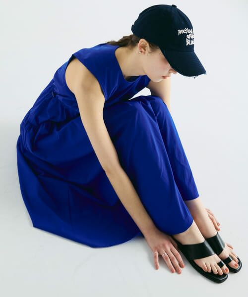 ＊＊KBF / ケービーエフ ワンピース | ノースリーブドロストワンピース（BLUE）