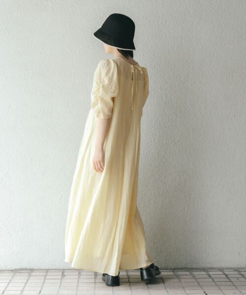 セール】 ギャザースリーブフレアワンピース （ワンピース