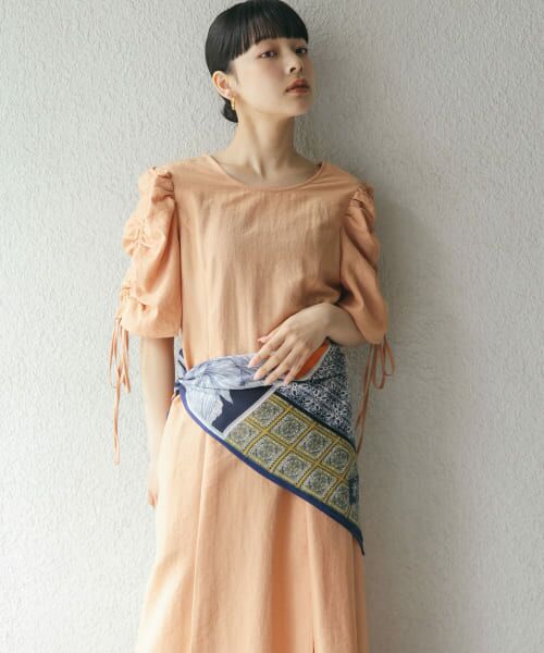 美品　TOUJOURS　トゥジュー　ワンピース　総柄　ジャンスカ　F オトナ OTONA 絶妙なモード感とラフさ 大人のジャンスカワンピ