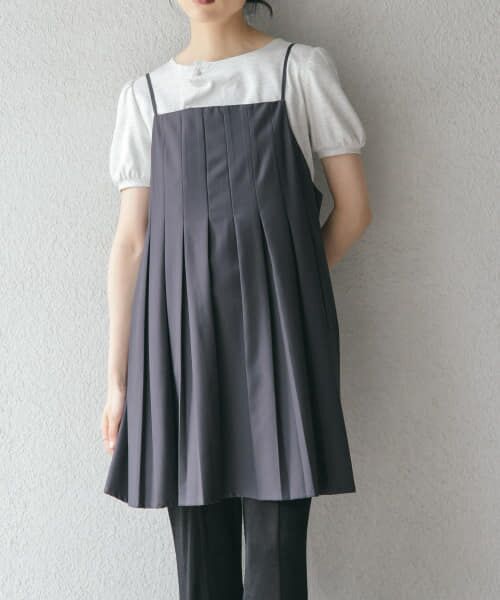 セール】 タックプリーツミニワンピース （ワンピース