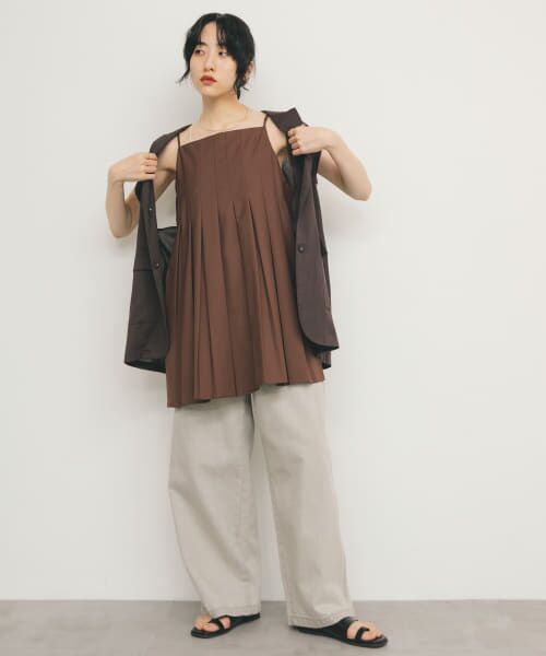 み*ん様 【KBF】タックプリーツミニワンピース/ブラウン/新品/週末まで出品 み*ん様 【KBF】タックプリーツミニワンピース/ブラウン/新品