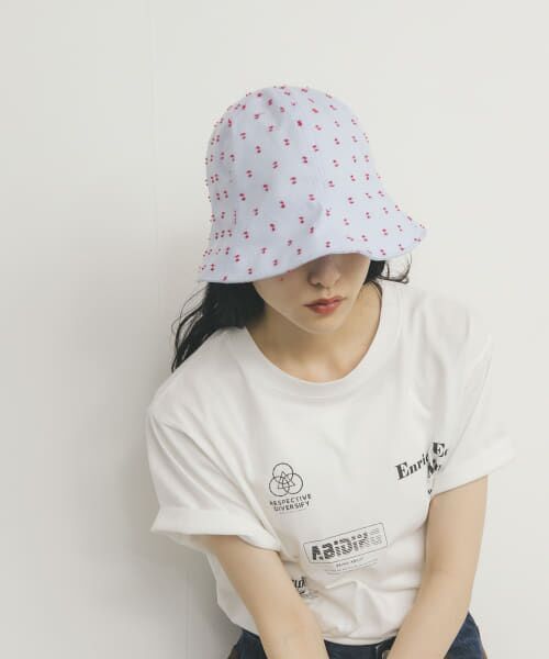 セール】 刺繍チェックチューリップHAT （ハット）｜＊＊KBF