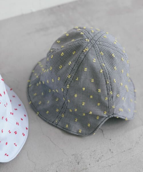 セール】 刺繍チェックチューリップHAT （ハット）｜＊＊KBF