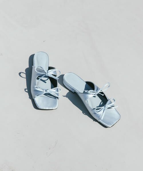 ＊＊KBF / ケービーエフ サンダル | サテンリボンミュール（BLUE）