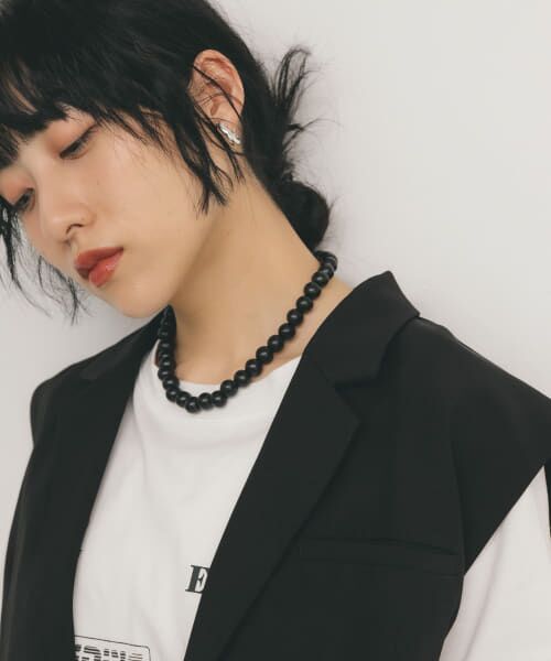 ＊＊KBF / ケービーエフ ネックレス・ペンダント・チョーカー | ウッドボールネックレス（BLACK）