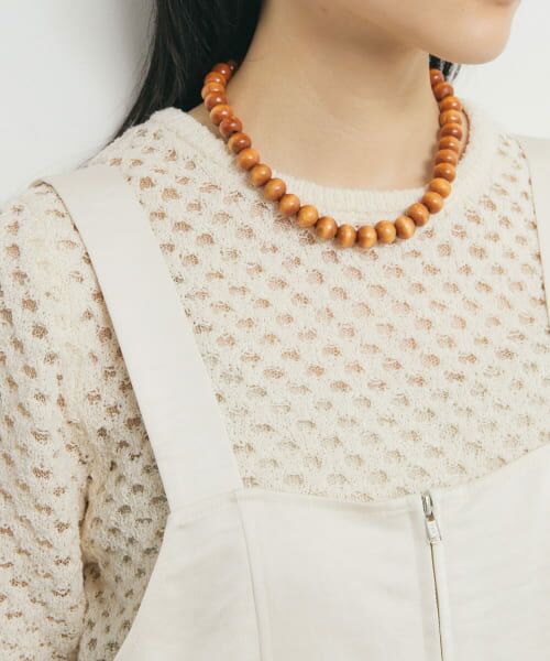 ＊＊KBF / ケービーエフ ネックレス・ペンダント・チョーカー | ウッドボールネックレス（CAMEL）