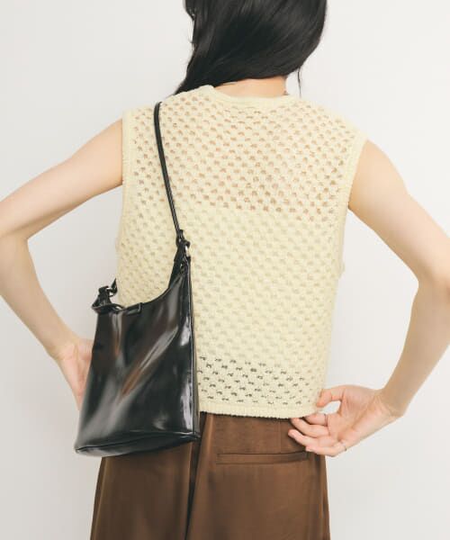 24SSVERMEIL par iena ストローヤーンワイドメッシュベスト 24SSVERMEIL par iena ストローヤーンワイドメッシュベスト