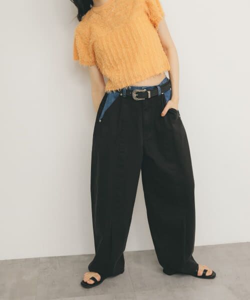 セール】 『2サイズ展開』バイカラーコクーンパンツ （その他