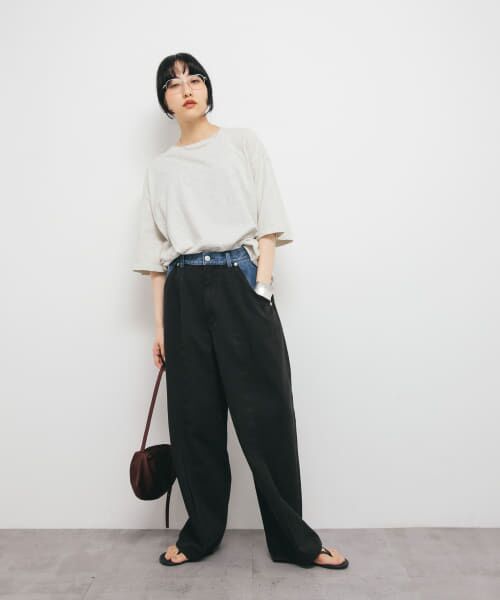 セール】 『2サイズ展開』バイカラーコクーンパンツ （その他