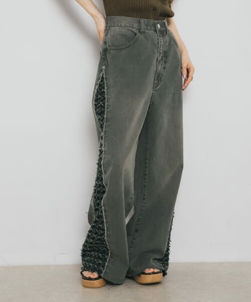 ＊＊KBF / ケービーエフ デニムパンツ | 『2サイズ展開』ジャガードラインデニム（KHAKI）