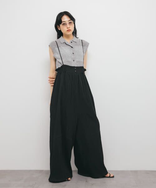 ＊＊KBF / ケービーエフ サロペット・オールインワン | ボリュームサロペット（BLACK）