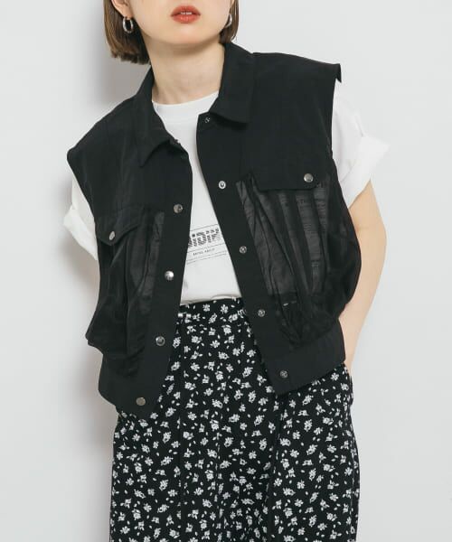 ＊＊KBF / ケービーエフ その他アウター | シアードッキングベスト（BLACK）