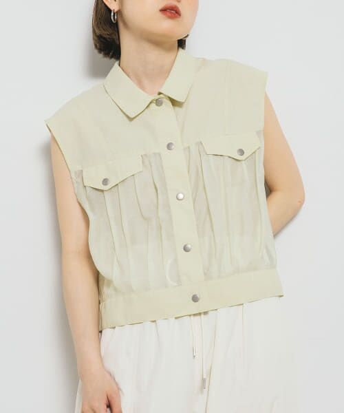 ＊＊KBF / ケービーエフ その他アウター | シアードッキングベスト（L.GREEN）