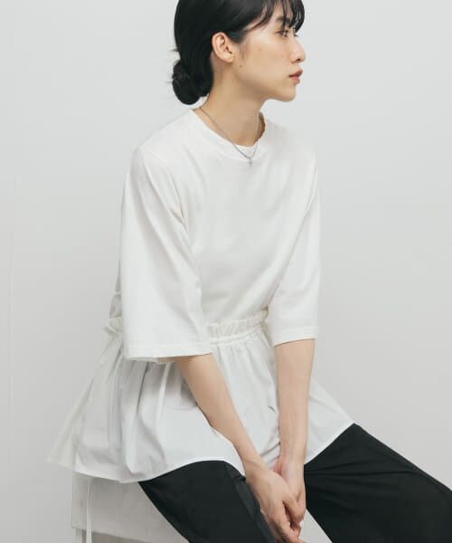 ＊＊KBF / ケービーエフ Tシャツ | 汗ジミ防止ペプラムドッキングTEE（OFF×OFF）