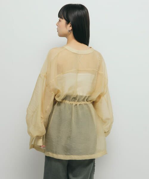 ＊＊KBF / ケービーエフ シャツ・ブラウス | シアードロストカラーレスシャツ（AMBER）