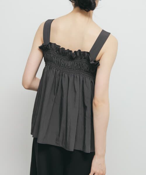＊＊KBF / ケービーエフ その他トップス | フリルギャザービスチェ（CHARCOAL）