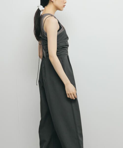KBF◆WIDEキャミサロペット◆MOSS GRAY◆ONE KBF（ケイビーエフ）の「WIDEキャミサロペット（サロペット