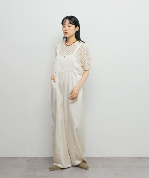 新品　ベージュ　サロペット オールインワン サロペットパンツ ベージュ 2XL(L-2L相当) 即納