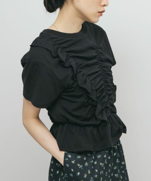 シャーリングTシャツ シャーリング ゲームシャツ風 トップス DT0700【Moromoro2
