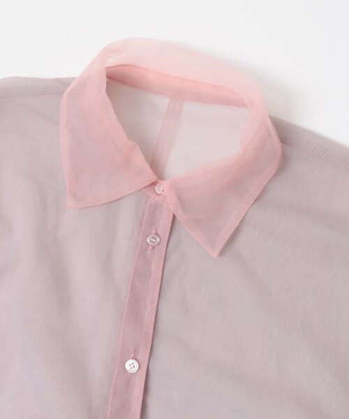 KBF チュールレイヤードシャツ　BRN×PINK KBF｜チュールレイヤードシャツ | Rakuten Fashion(楽天