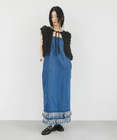 ＊＊KBF / ケービーエフ ワンピース | フリンジデニムキャミワンピース