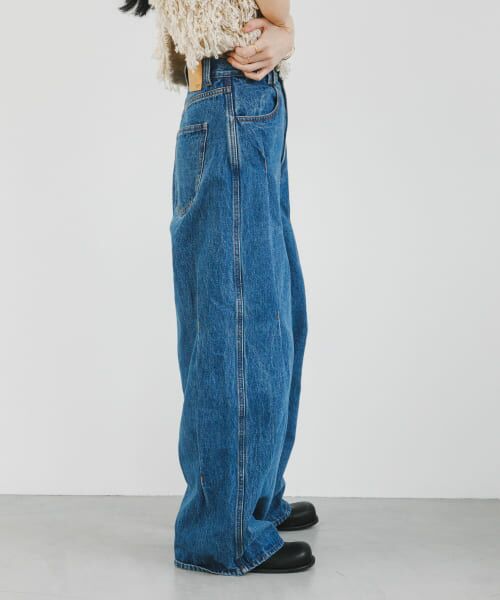 [L] ！カフカ！ デニム active 楽天市場】ラップ風 カーブデニム レディース パンツ ワイド